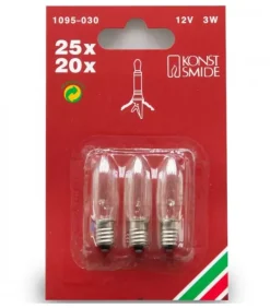 3 Ampoules De Rechange 12V, 3W Pour Chandelier Electrique 20 A 25 Lampes