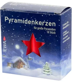18 Bougies De Noël Pour Pyramide, Pyramidenkerzen 17 Mm