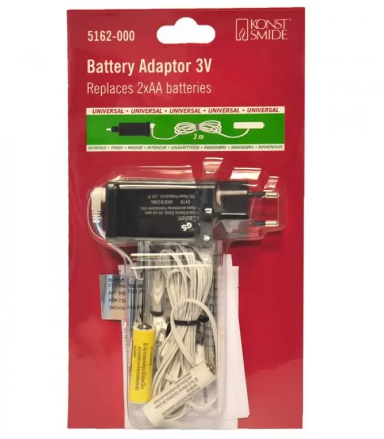 Adaptateur Secteur Pour Articles Sur Piles 2 X 1,5 V Aa