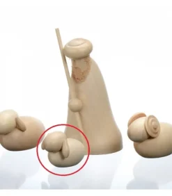 Agneau En Bois Pour Crèche De Noël, 3 Cm