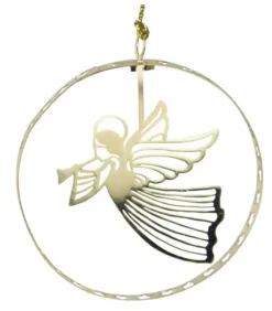 Ange De Noël Volant, Déco Sapin Metal Dore Ronde