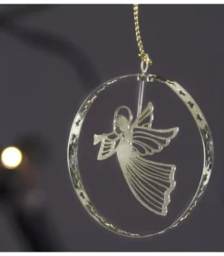 Ange De Noël Volant, Déco Sapin Metal Dore Ronde