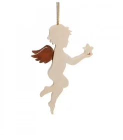 Ange Pour Sapin En Bois D'Erable Ange Avec Une Etoile Dans La Main