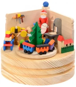 Boite A Musique Bois, Atelier Du Père Noël