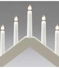 Chandelier Scandinave En Bois, Laque Beige Mat