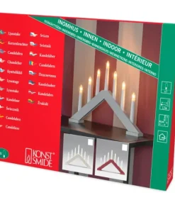 Chandelier Scandinave En Bois, Laque Beige Mat