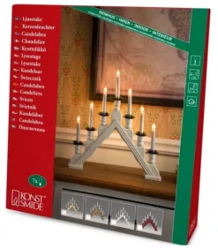 Chandelier Suedois Rouge À 7 Branches