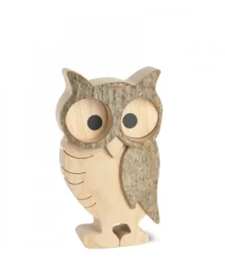 Chouette Hulotte En Bois, 8 Cm