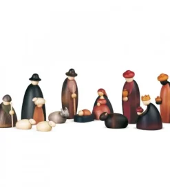 Crèche De Noël Complete Avec 12 Personnages 17 Cm