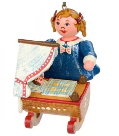 Décoration Sapin De Noël Vintage, Fillette Et Poupee