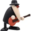 Figurine Musicien Jazz, Guitariste Avec Guitare Rouge