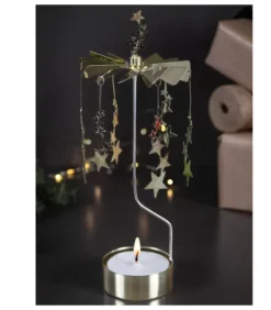 Grand Bougeoir Carrousel Nuit Etoilee, 28 Cm