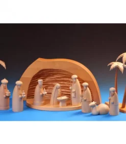 Grotte Pour Crèche De Noël En Bois D'Aulne, 39 Cm