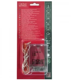 Guirlande Led A Pile, 20 Diodes Ambrees, Fil Argente