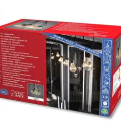 Guirlande Lumineuse De Terrasse 10 M Extensible, 10 Ampoules Ambrees