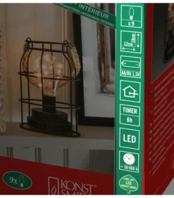 Lanterne Lumineuse A Led En Metal, Ronde, 18 Cm