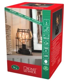 Lanterne Lumineuse A Led En Metal, Ronde, 18 Cm