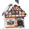 Maison Eclairee Pour Village De Noël Miniature Winterkinder, La Boutique De Tante Emma