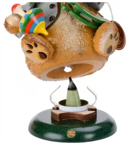 Ourson Brule-Encens Avec Cheval De Bois Et Toupie