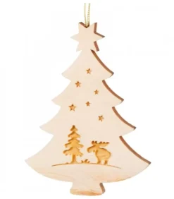 Pendentif Sapin De Noël En Bois, Elan