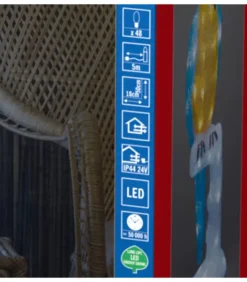 Perroquet Lumineux 50 Cm En Acrylique, 48 Diodes Blanc Chaud