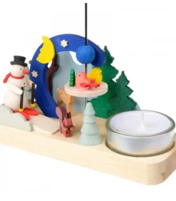 Petit Carrousel En Bois Bonhomme De Neige