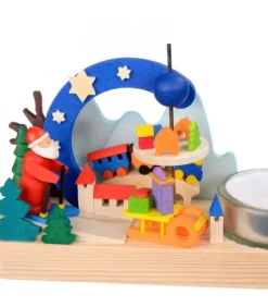 Petit Carrousel En Bois Père Noël Et Jouets
