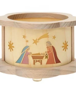 Petit Photophore En Bois Crèche De Noël