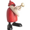 Père Noël En Bois Trompettiste