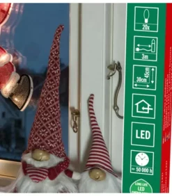 Père Noël Lumineux Qui Salue