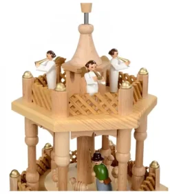 Pyramide De Noël 2 Etages Avec Personnages Couleur