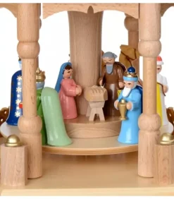 Pyramide De Noël 2 Etages Avec Personnages Couleur