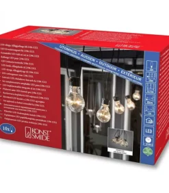 Rallonge 10 M Pour Guirlande Lumineuse De Terrasse, 10 Ampoules Ambrees