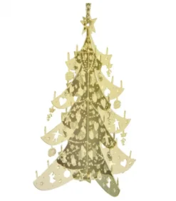 Sapin De Noël Dore A Suspendre