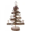 Sapin De Noël En Bois 29 Cm Avec Etoiles Et Anges
