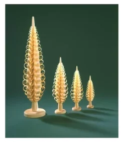 Sapin Noël Bois Sculpte, 12 Cm