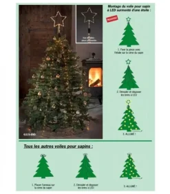 Voile Guirlande Pour Sapin De Noël, 250 Diodes Led